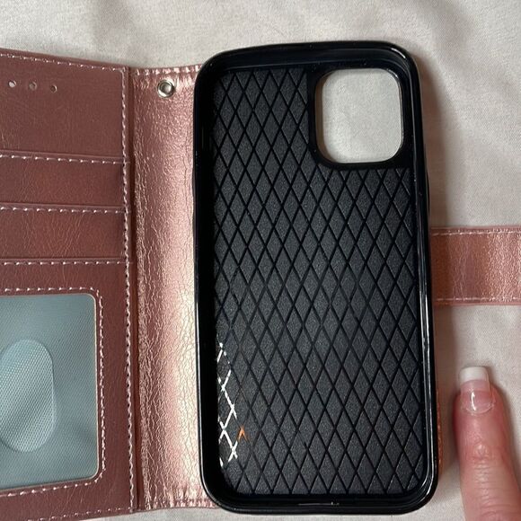 Bocasal IPhone 12 Rose Gold Wristlet Case. - Picture 10 of 12